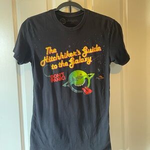 Out of Print Black Graphic Tee with Interior Logo